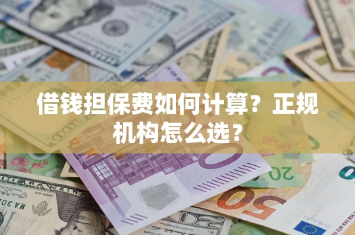济南借钱担保费如何计算？正规机构怎么选？