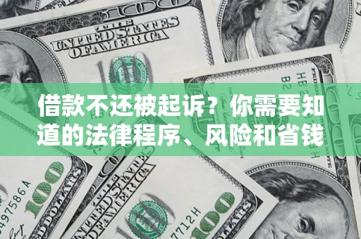 济南借款不还被起诉？你需要知道的法律程序、风险和省钱技巧