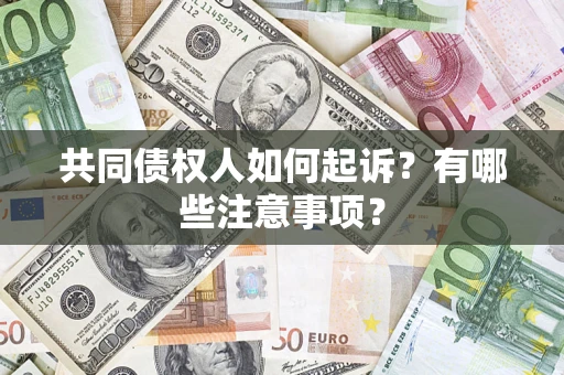 济南共同债权人如何起诉？有哪些注意事项？